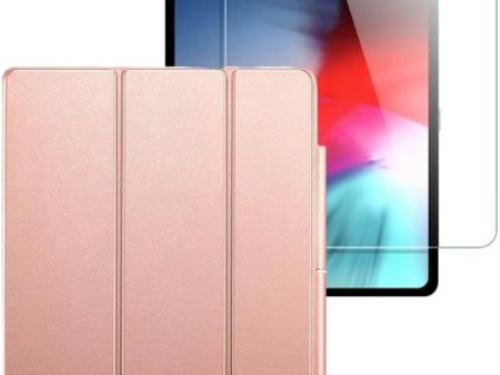 ESR Rose Gold Folio Case with Tempered Glass Screen Protector - iPad Pro 12.9  (4th, 5th, and 6th Generation) For Sale